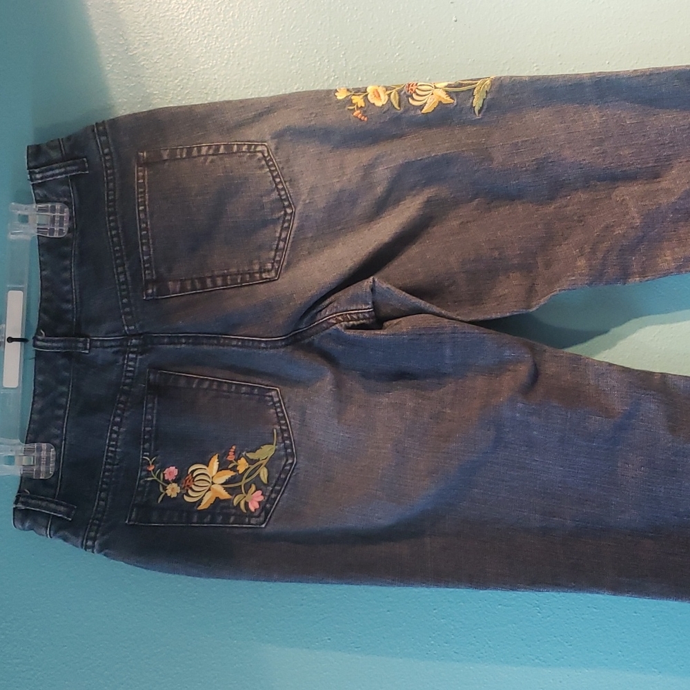 Liz Claiborne bootcut embroidered jeans - Picture 4 of 6